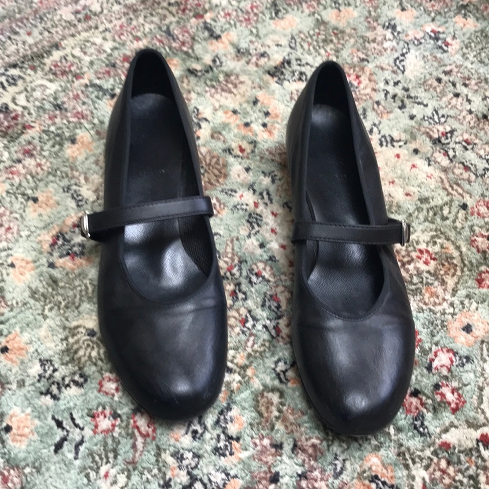 Ballroom dance black flats, 8 1/2 N.
